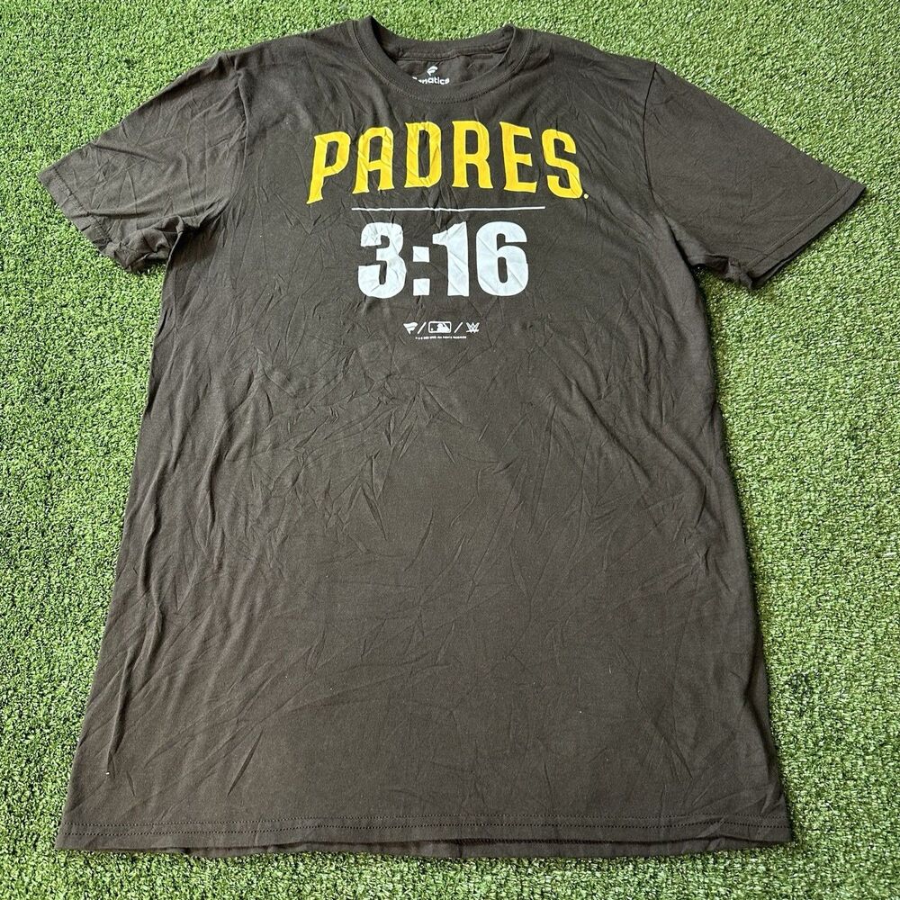 San Diego Padres MLB Short Sleeve Tee Brown Mens Size M NWOT